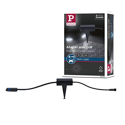 Paulmann 94550 Park + Light LED Außenleuchte Adapter IP67 Schwarz max. 24 W Verteiler Schwarz Zubehör Kunststoff Beleuchtungssystem von Paulmann