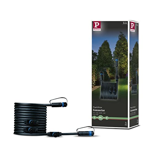 Paulmann 94596 Plug & Shine Außenleuchte Kabel 5m 4 Ausgänge IP68 Schwarz max. 150 Watt Schwarz Gartenbeleuchtung System Kunststoff von Paulmann