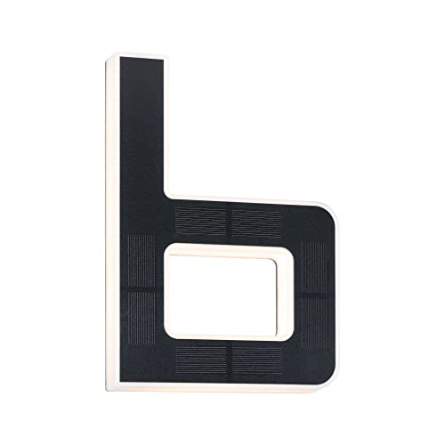 Paulmann 94651 LED Solar Hausnummer B IP44 Warmweiß Akku wechselbar incl. 1x0,2 Watt Solarleuchte Solarlampe Kunststoff Solarlicht 3000 K, Schwarz, Einheitsgröße von Paulmann