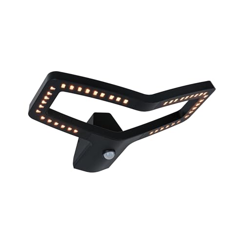Paulmann 94791 LED Außenwandleuchte Smart Home Zigbee 3.0 Alara Bewegungsmelder IP44 eckig 375x270mm 3000-2200K 10W 450lm 230V Anthrazit Metall von Paulmann