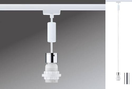 Paulmann 948.87 URail Pendel 2Easy E27 max.20W dimmbar 230V Metall Signalweiß von Paulmann
