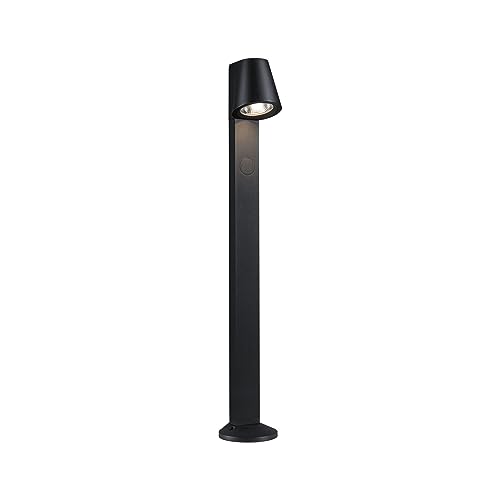 Paulmann 94863 LED Pollerleuchte Caissa Bewegungsmelder mit Hochfrequenz-Sensor IP44 793mm 3000K 9W 700lm 230V 65° Anthrazit Außenleuchte von Paulmann