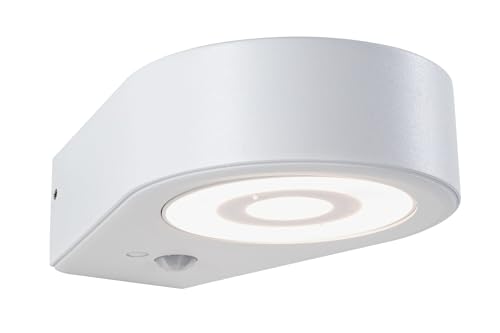 Paulmann 94867 LED Außenwandleuchte Silma Bewegungsmelder IP44 65x186mm 3000K 5,5 / 1x0,7W 600lm 230V Weiß Aluminium von Paulmann