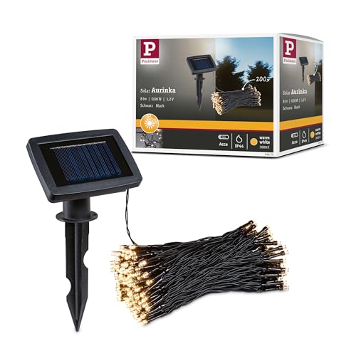 Paulmann 94875 Solar Lichterkette Aurinka IP44 3000K 200x6lm Schwarz Paulmann 94875 Solar Lichterkette Aurinka IP44 3000K 200x6lm Schwarz von Paulmann