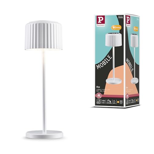 Paulmann 94879 Solar LED Akkuleuchte Else IP44 2700K Weiß USB-C Akku mobile Tischleuchte von Paulmann