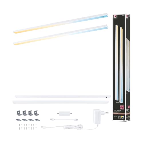 Paulmann 98619 LED Unterschrankleuchte Inline Starterset 2x6W 550x26mm 2x500lm 24V Weiß matt Tunable White Paulmann 98619 LED Unterschrankleuchte Inline Starterset 2x6W 550x26mm 2x500lm 24V Weiß matt Tunable White von Paulmann
