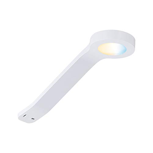 Paulmann 99949 LED Möbelleuchte Clever Connect Spot Mike Tunable White 12V incl. 1x2 Watt dimmbar Weiß matt Kunststoff 2700-6500K von Paulmann