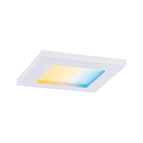 Paulmann 99961 LED Möbelleuchte Clever Connect Spot Pola Tunable White 12V eckig incl. 1x2,5 Watt dimmbar Schrankleuchte Weiß matt Schranklicht Kunststoff Küchenlampe 2700-6500K von Paulmann