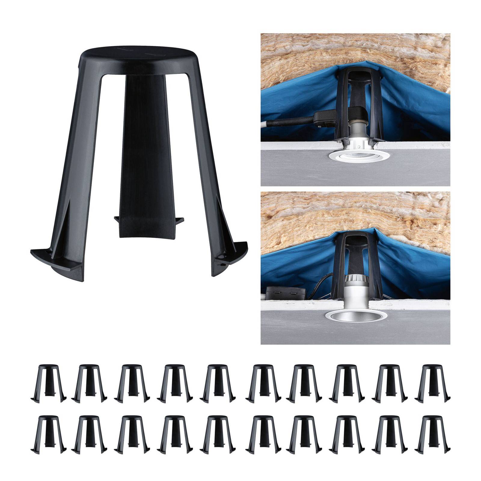 Paulmann Abstandshalter für Einbauleuchten, 6,2 - 9 cm, 20er von Paulmann