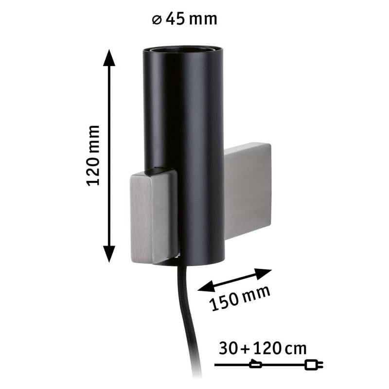 Paulmann Aik Wandleuchte mit Kabel und Stecker Paulmann Aik Wandleuchte mit Kabel und Stecker von Paulmann