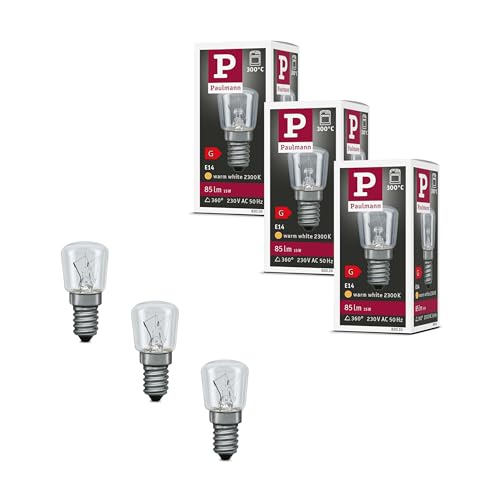 Paulmann 5286 Set Glühbirne Backofenlampe 300° E14 E14 230V 3x85lm 3x15W 2300K dimmbar Klar Paulmann 5286 Set Glühbirne Backofenlampe 300° E14 E14 230V 3x85lm 3x15W 2300K dimmbar Klar von Paulmann