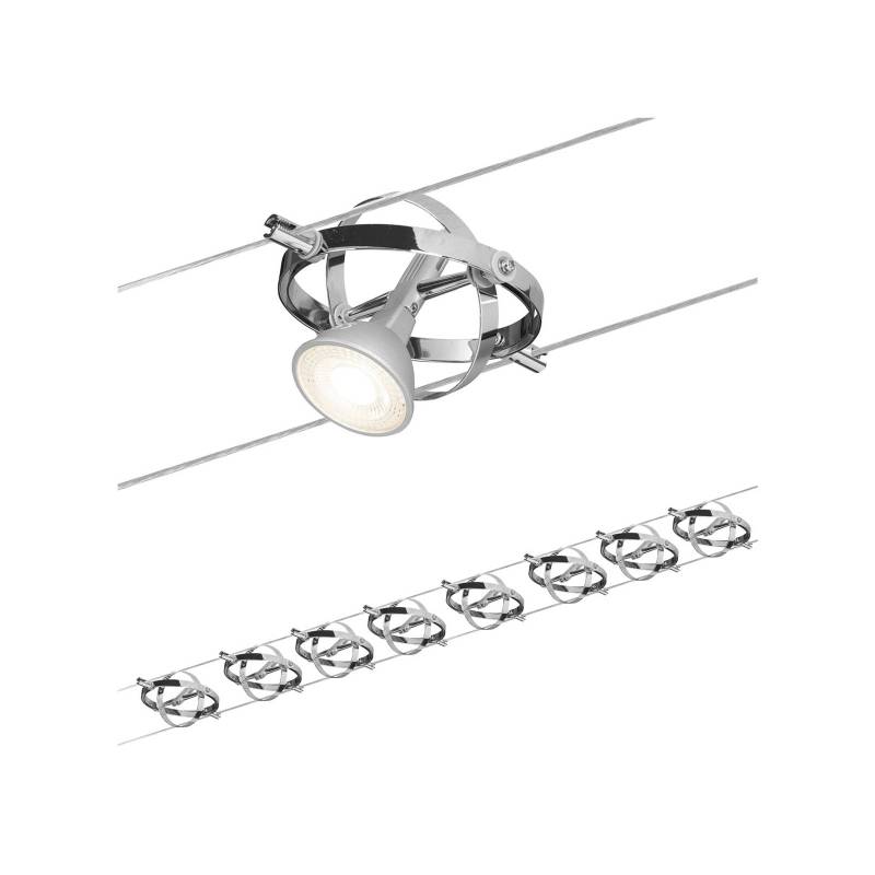 Paulmann Cardan Seilsystem 8fl. chrom matt/chrom von Paulmann