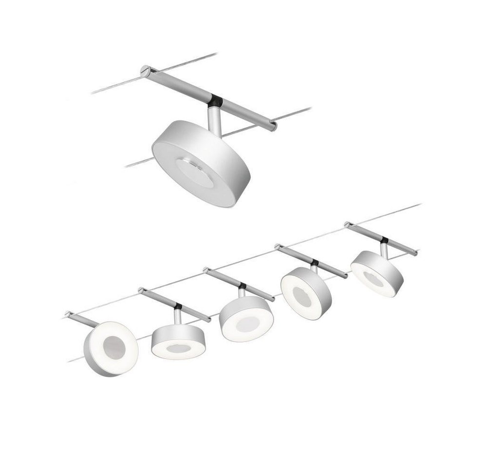 Paulmann Deckenleuchte LED Seilsystem Basisset Circle in Chrom-matt und Chrom 5x 5W 900lm, keine Angabe, Leuchtmittel enthalten: Ja, fest verbaut, LED, warmweiss, Seilsystem von Paulmann