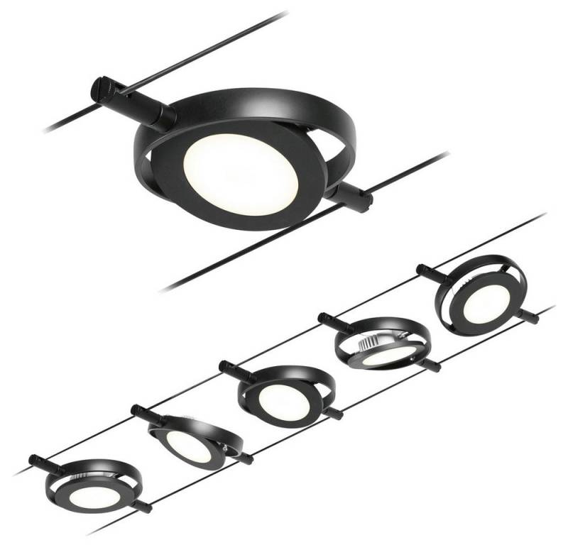Paulmann Deckenleuchte Paulmann 94418 Seil-Komplettsystem LED fest eingebaut LED Schwarz ( von Paulmann