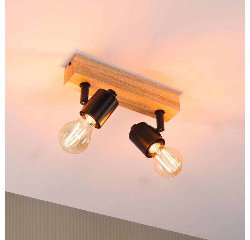 Paulmann Deckenleuchten Deckenleuchte Arvid in Schwarz E27 2-flammig von Paulmann