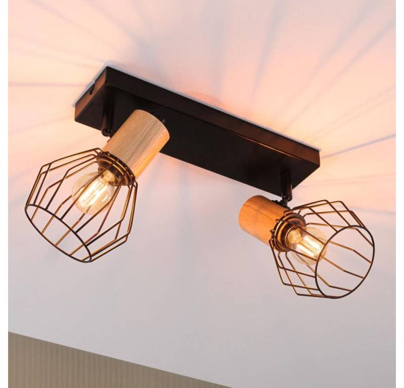 Paulmann Deckenleuchten Deckenleuchte Lanka in Schwarz E14 2-flammig von Paulmann