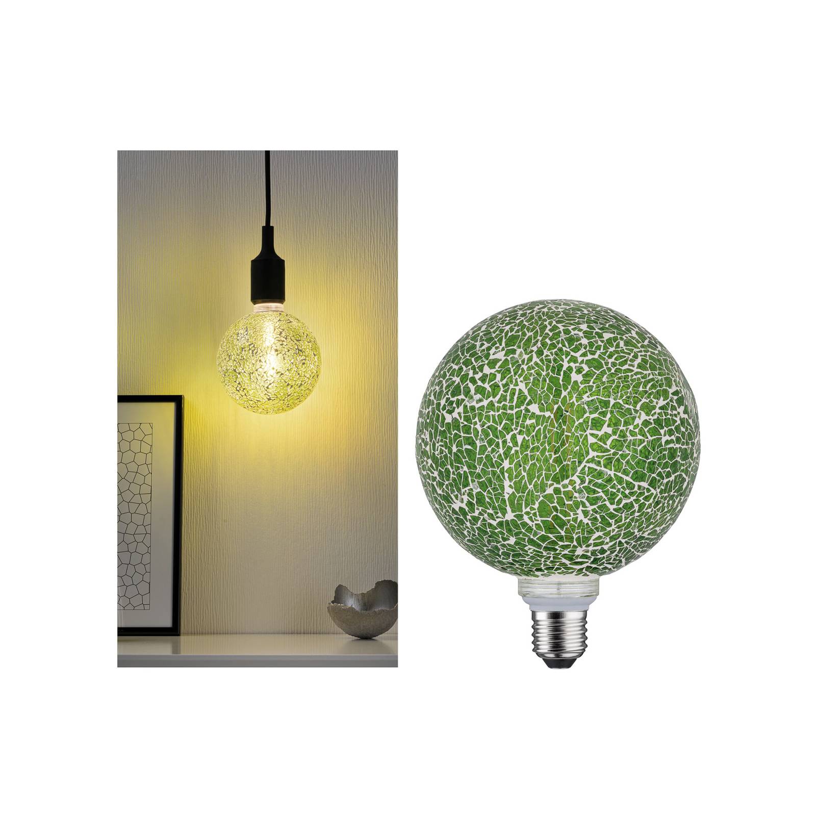 Paulmann E27 LED-Globe 5W Miracle Mosaic grün Paulmann E27 LED-Globe 5W Miracle Mosaic grün von Paulmann