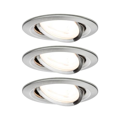 Paulmann 93429 Nova Einbauleuchte 3er Set LED GU10 19.5 W Eisen (gebürstet) Paulmann 93429 Nova Einbauleuchte 3er Set LED GU10 19.5 W Eisen (gebürstet) von Paulmann