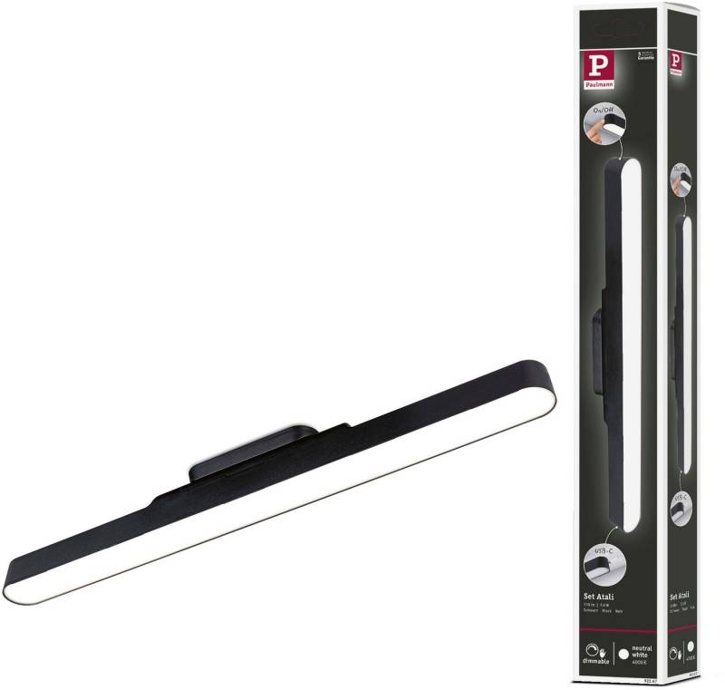Paulmann Einbauleuchte Mobile Möbelaufbauleuchte Atali 240lm 4000K, LED fest integriert, Neutralweiß, Dimmer, Ein-/Ausschalter, USB-Ladefunktion von Paulmann