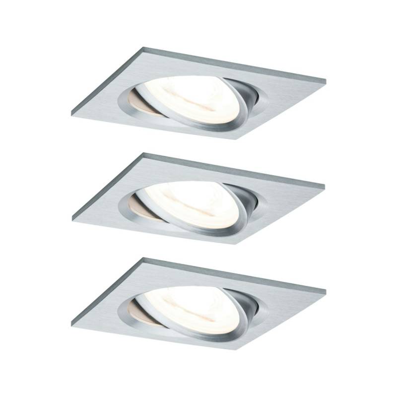 Paulmann Einbauleuchte Nova 3er LED 3x6,5W Alu eckig von Paulmann