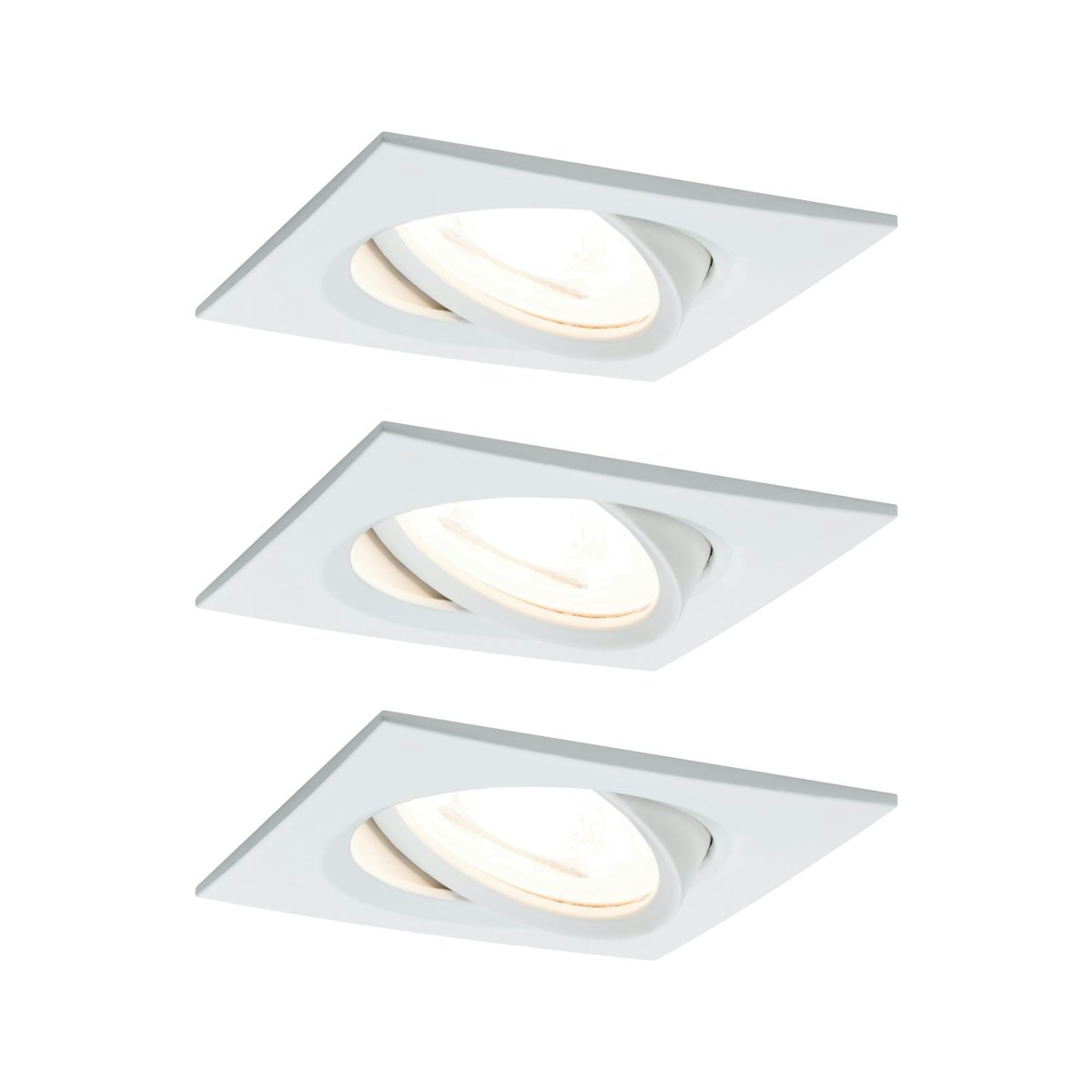 Paulmann Einbauleuchte Nova 3er Set LED 3x6,5W GU10 weiß eckig Paulmann Einbauleuchte Nova 3er Set LED 3x6,5W GU10 weiß eckig von Paulmann