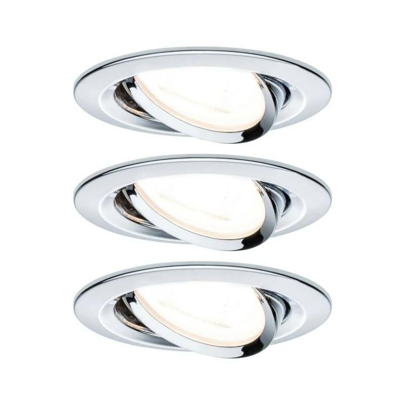 Paulmann Einbauleuchte Nova 3er Set LED 3x6,5W chrom rund von Paulmann