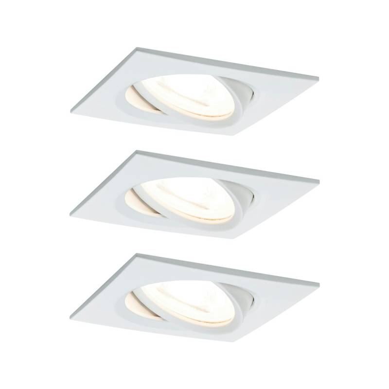 Paulmann Einbauleuchte Nova 3er Set LED 3x6,5W weiß eckig von Paulmann