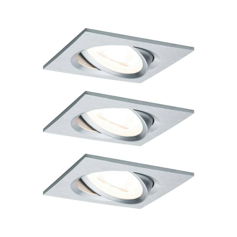 Paulmann Einbauleuchte Nova Coin 3er LED 3x6,5W Alu eckig von Paulmann