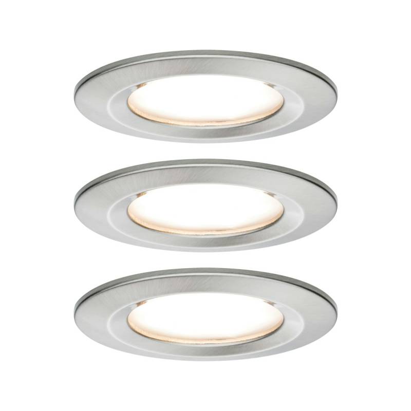 Paulmann Einbauleuchte Nova Coin 3er LED 3x6,5W Eisen rund starr von Paulmann