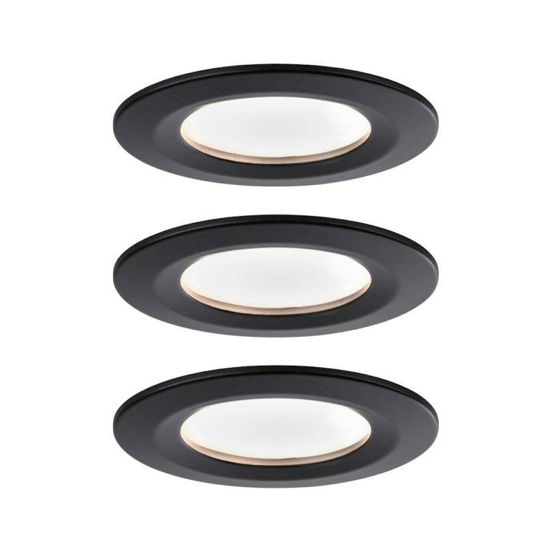 Paulmann Einbauleuchte Nova Coin starr schwarz 3er-Set von Paulmann