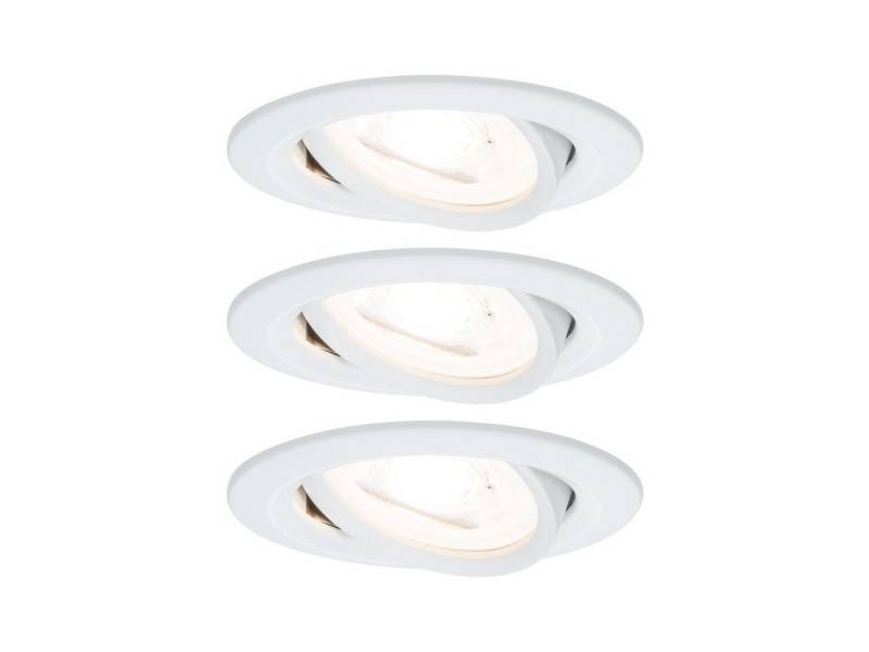 Paulmann Einbauleuchte Paulmann LED Einbauleuchte Nova 3x6,5W schwenkbar, Inkl. Leuchtmittel, Nicht dimmbar nicht Smart Home-fähig ohne Bewegungsmelder von Paulmann