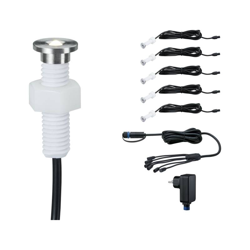 Paulmann Einbauleuchten-Set 'Plug & Shine' 5 Leuchten 1,8 lm silber von Paulmann