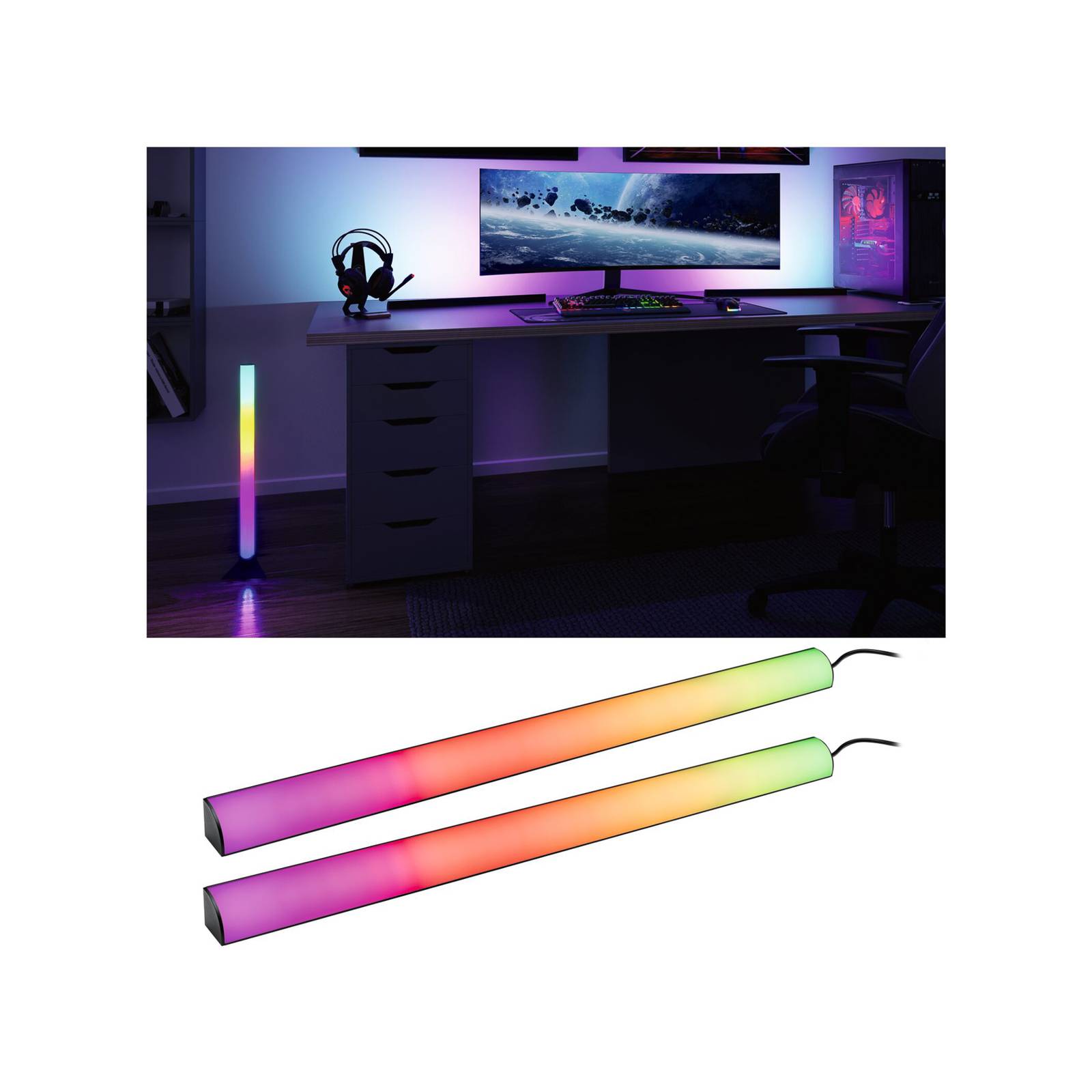 Paulmann EntertainLED Lightbar, RGB, 60cm, 2er-Set von Paulmann