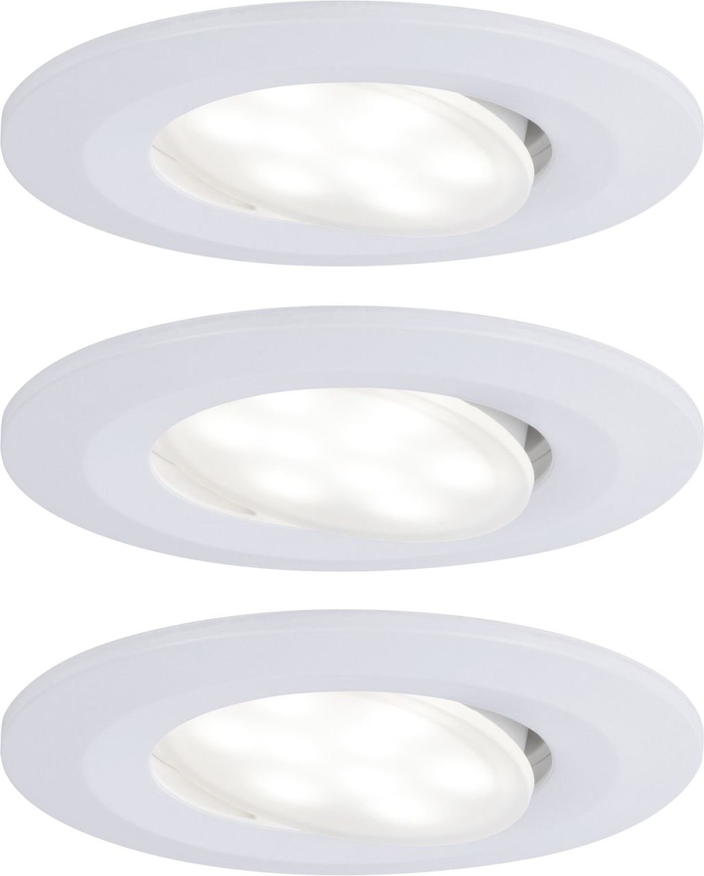 Paulmann HomeSpa 3er Set LED Einbauleuchte Calla weiß 9 cm schwenkbar von Paulmann