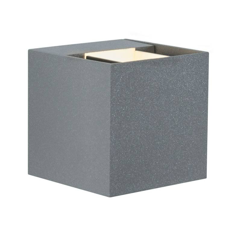 Paulmann House LED Außenwandleuchte Cybo Grau Aluminium 80 x 80 mm von Paulmann