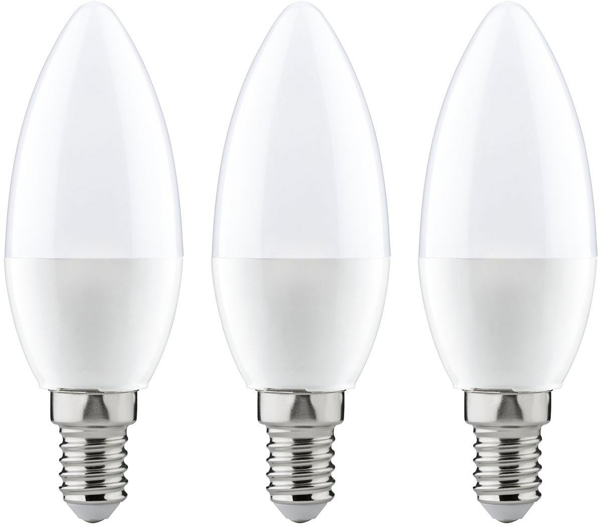 Paulmann LED-Leuchtmittel Kerze 4W E14 230V Warmweiß 3er-Pack, E14, 3 St., Warmweiß von Paulmann