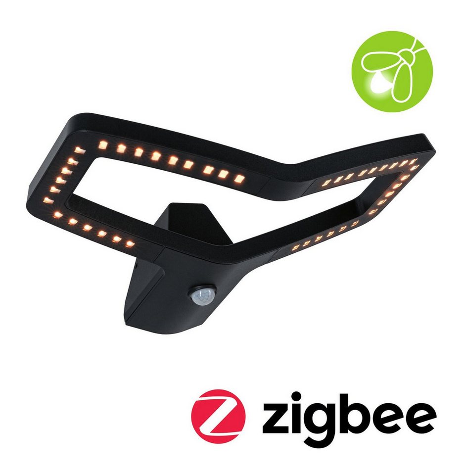 Paulmann LED Außen-Wandleuchte Alara IP44 eckig 375x270mm 3000-2200K 10W 230V Anthrazit Metall, LED fest integriert, Smart Home Zigbee 3.0, Bewegungsmelder Paulmann LED Außen-Wandleuchte Alara IP44 eckig 375x270mm 3000-2200K 10W 230V Anthrazit Metall, LED fest integriert, Smart Home Zigbee 3.0, Bewegungsmelder von Paulmann