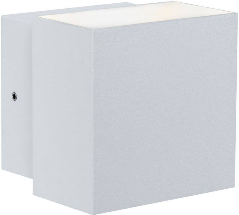 Paulmann LED Außen-Wandleuchte Outdoor 230V Cybo LED 2x3,5W 230V IP65 eckig 100x100mm Grau Aluminium, LED fest integriert, Warmweiß, IP65 2x3,5W von Paulmann