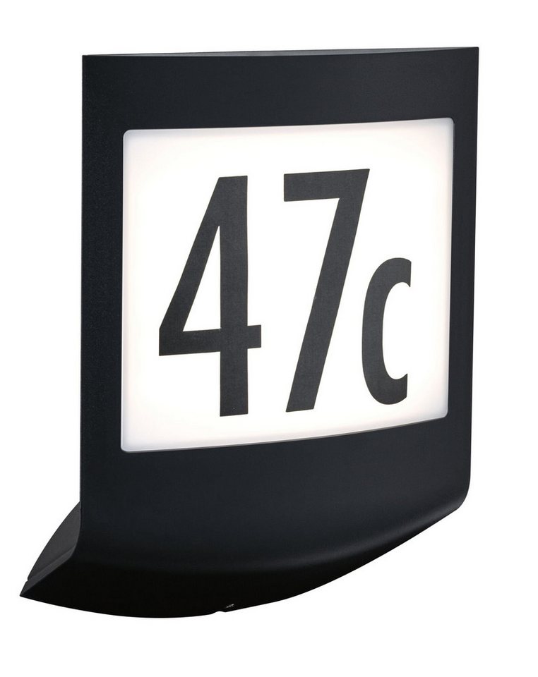Paulmann LED Außen-Wandleuchte Padea IP44 198x71mm 3000K 8,5W 550lm 230V Anthrazit Kunststoff, LED fest integriert, Warmweiß, Dämmerungssensor seewasserresistent von Paulmann