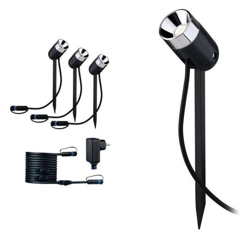 Paulmann LED Außen-Wandleuchte Plug & Shine, Ausführung: 3er Basisset, :, Leuchtmittel enthalten: Ja, fest verbaut, LED,, Warmweiß von Paulmann
