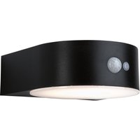 Paulmann LED Außen-Wandleuchte "Solar Eileen IP44 3000K 400lm Schwarz", 1 flammig-flammig von Paulmann