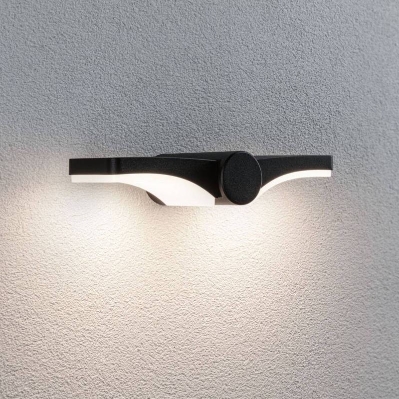 Paulmann LED-Außenwandlampe Pekana, anthrazit 30 cm Alu IP44 von Paulmann