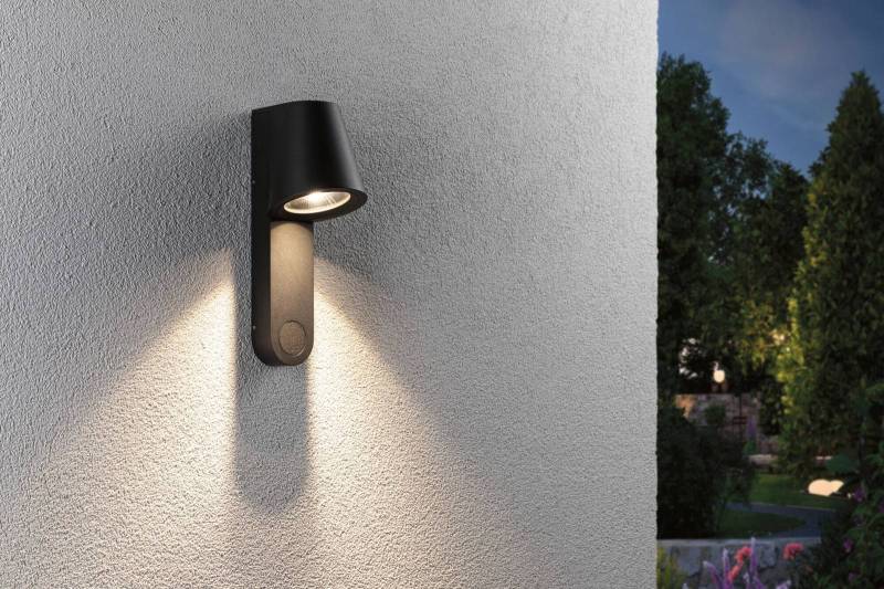 Paulmann LED-Außenwandleuchte Caissa, Aluminium, Sensor von Paulmann