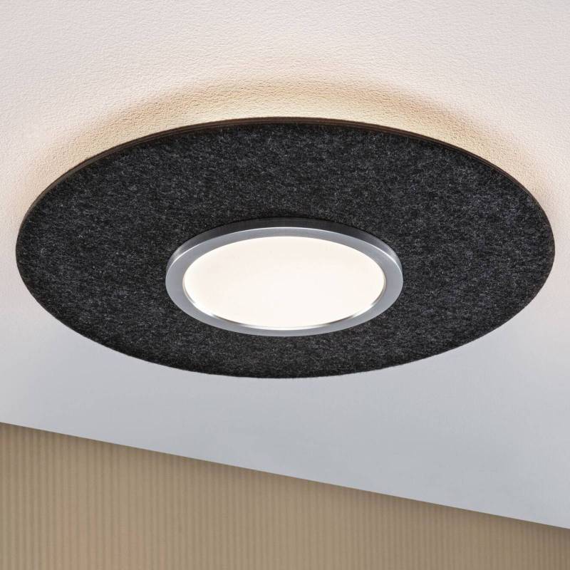 Paulmann LED-Deckenlampe Tulga, anthrazit, Filz, 3-step-dim von Paulmann