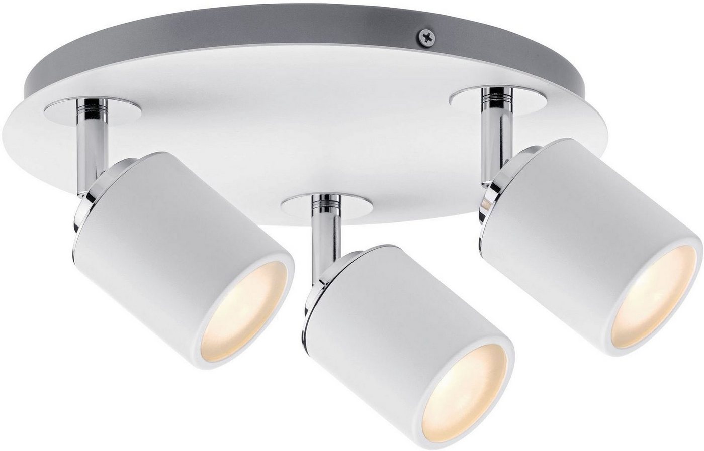 Paulmann LED Deckenleuchte, ohne Leuchtmittel, GU10, 3er-Spot Gu10 Weiß/Chrom Tube ohne Leuchtmittel, max. 10W von Paulmann