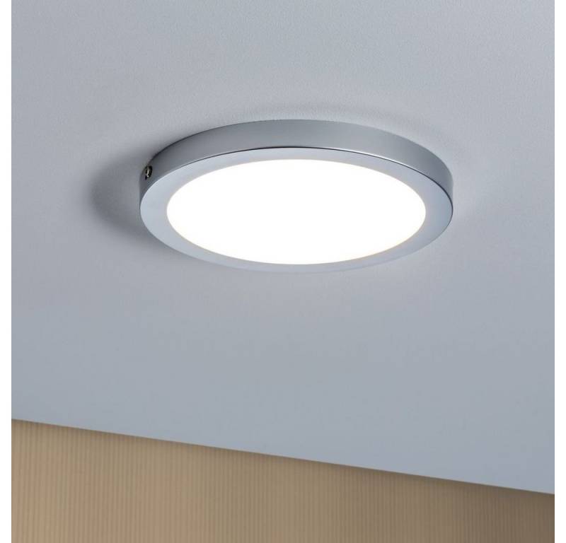 Paulmann LED Deckenleuchte LED Panel Atria, 220 mm, chrom, rund, keine Angabe, Leuchtmittel enthalten: Ja, fest verbaut, LED, warmweiss, Deckenlampe, Deckenbeleuchtung, Deckenlicht von Paulmann