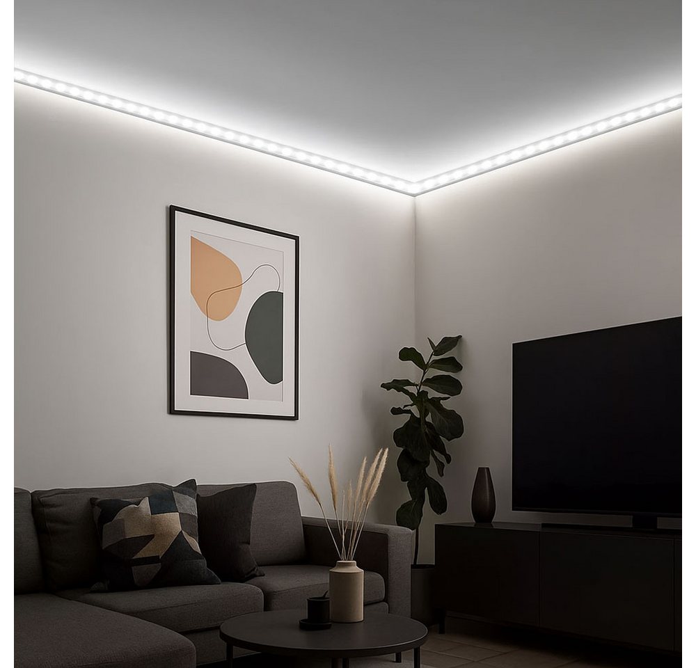Paulmann LED Dekolicht, LED-Leuchtmittel fest verbaut, Neutralweiß, LED Band Streifen Strip weiß dimmbar kürzbar selbstklebend L 300 cm Paulmann LED Dekolicht, LED-Leuchtmittel fest verbaut, Neutralweiß, LED Band Streifen Strip weiß dimmbar kürzbar selbstklebend L 300 cm von Paulmann