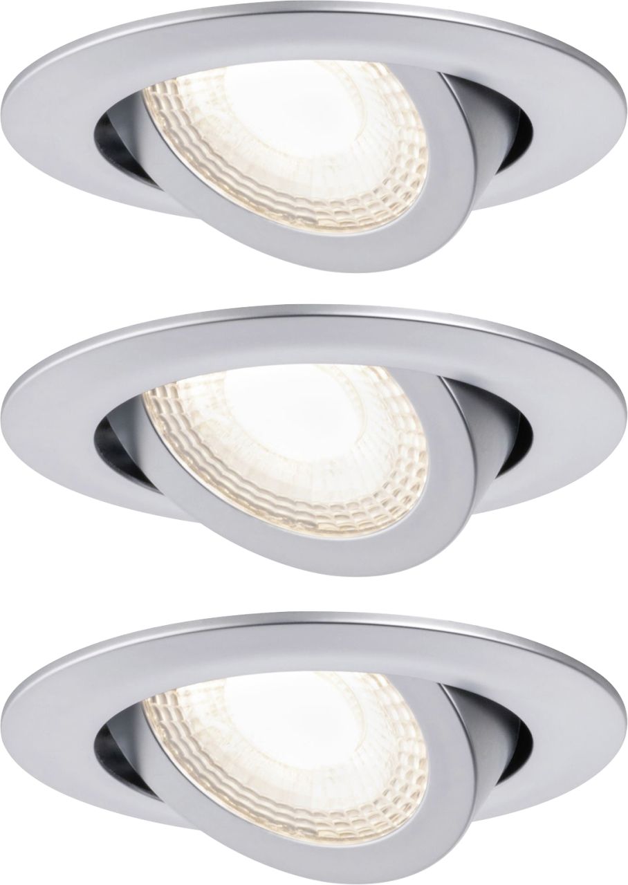Paulmann LED Einbauleuchte 3er-Set chrom schwenkbar von Paulmann