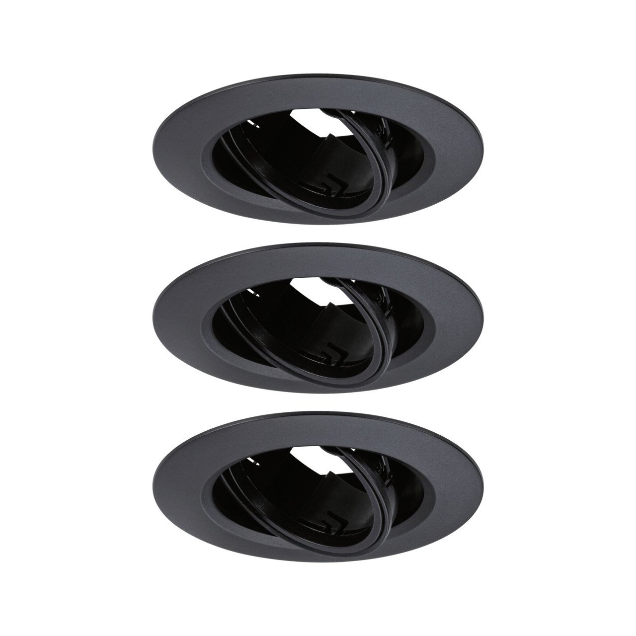 Paulmann LED Einbauleuchte 3er-Set schwarz schwenkbar Ø 9 cm von Paulmann