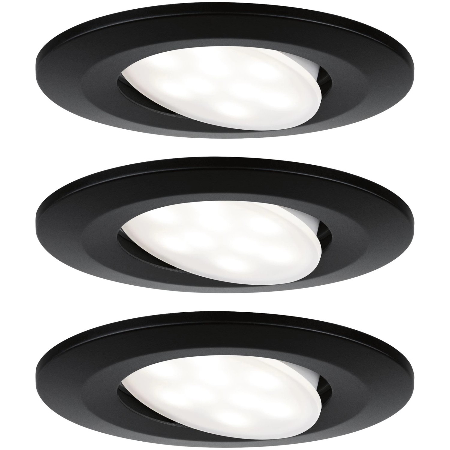 Paulmann LED-Einbauleuchte Calla rund 3x6 W Schwarz matt schwenkbar 4000K IP65 Paulmann LED-Einbauleuchte Calla rund 3x6 W Schwarz matt schwenkbar 4000K IP65 von Paulmann